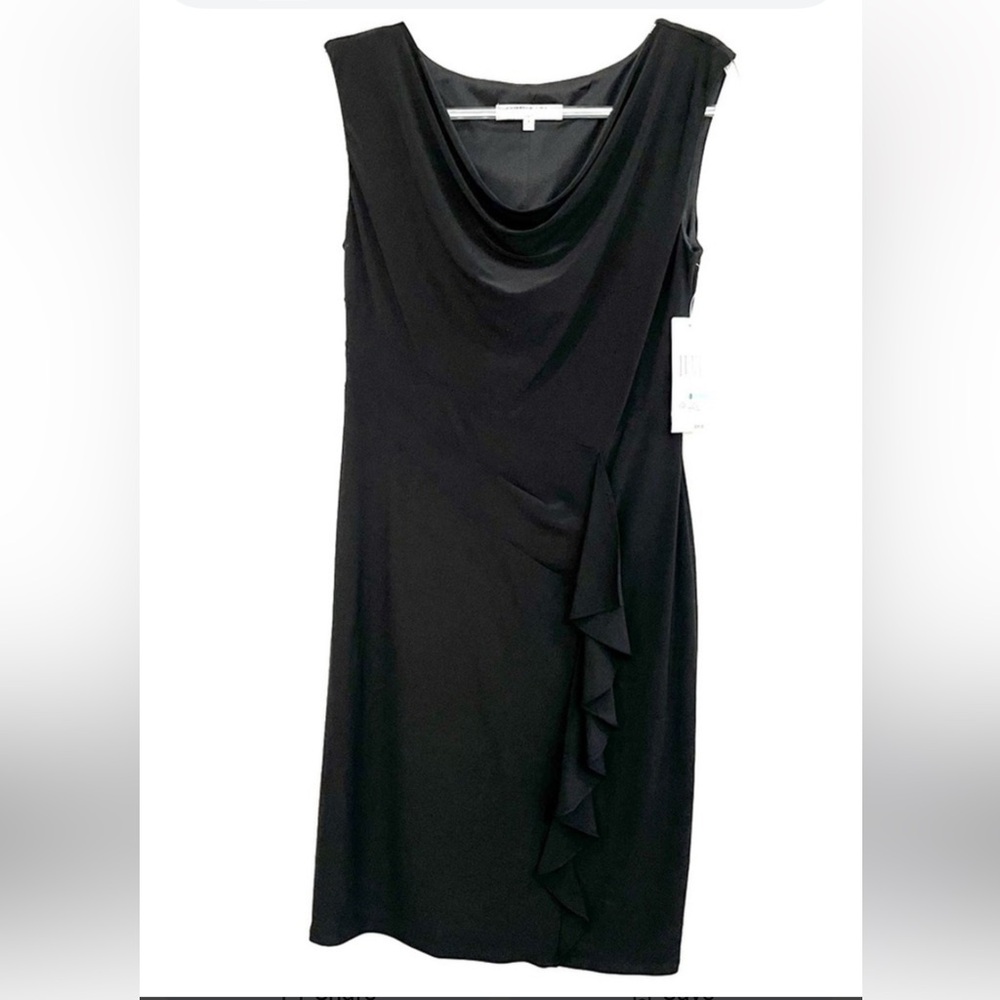 Evan Picone Elegant Black Sleeveless Dress